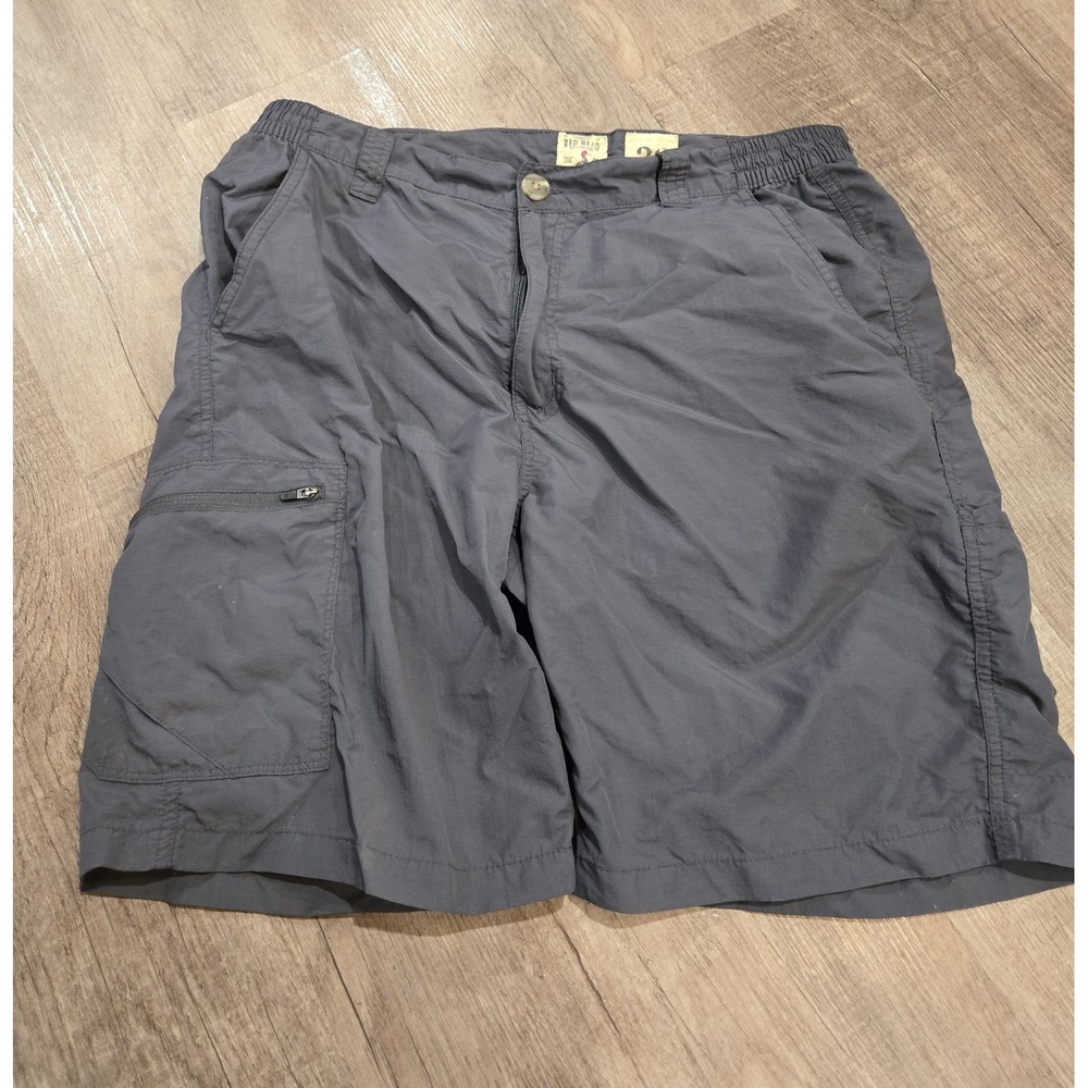 RED HEAD Shorts Mens 36 Gray Ripstop Cargo Outdoors Hiking Camping Workwear